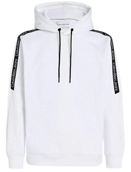 CALVIN KLEIN 로고 테이프 후드 화이트